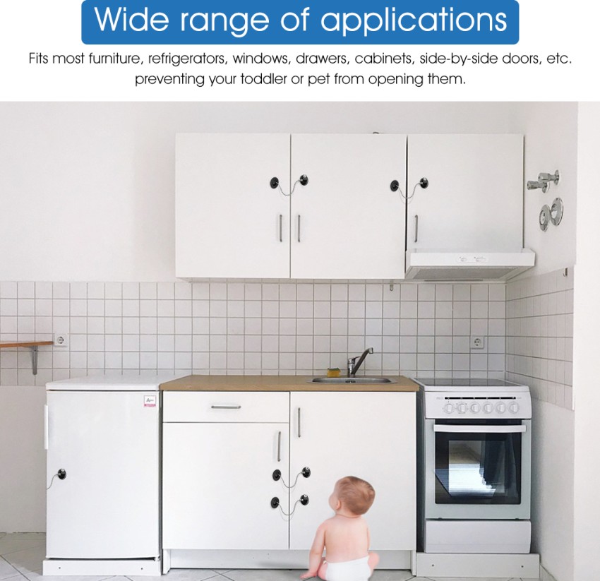 grofly Child Safety Device Refrigerator Lock ,Toddler Baby Safety