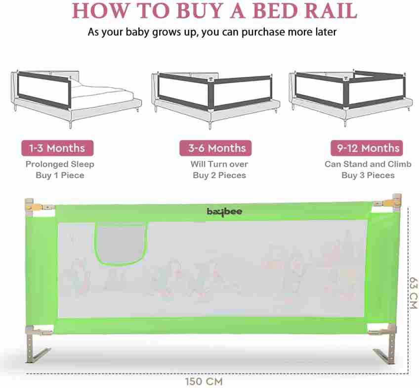 baybee Bed Rail Guard for Baby Safety-Portable and Foldable Full Bed Rail  -Buy Bed Guard & Rails online in India - Baby Care Store at