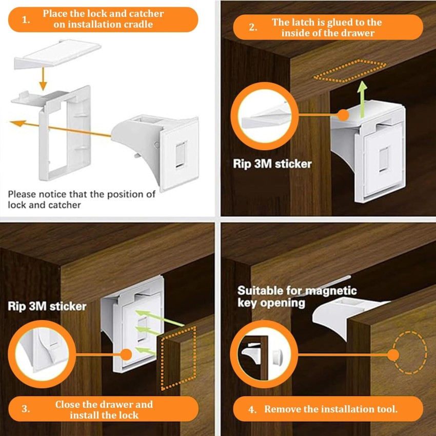 No drill cupboard locks online