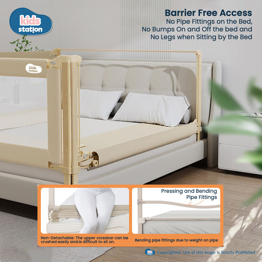 Kid bed guard rails clearance