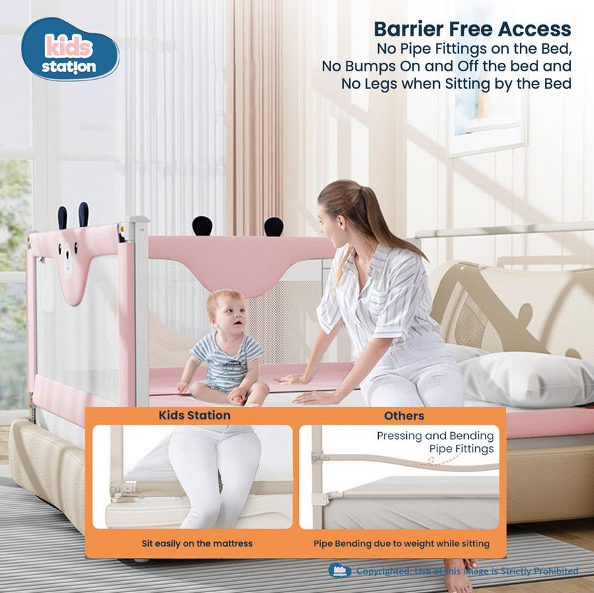 Pink bed guard shop