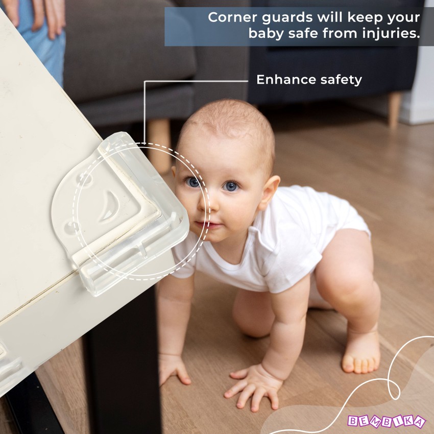 Bembika Baby Safety Corner Protector, Baby Proofing Corner & Edge Guard-(12  Pcs)L-Round -Buy Edge & Corner Guards online in India - Baby Care Store at