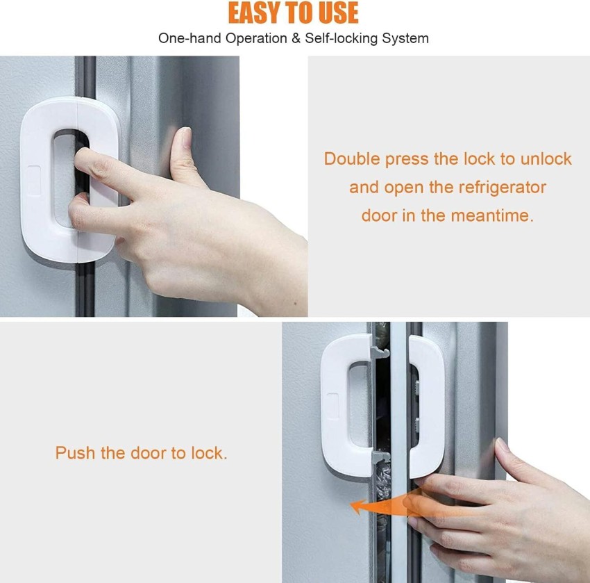 Refrigerator Lock Fridge Freezer Door Lock, Child Proof Refrigerator Door  Loc