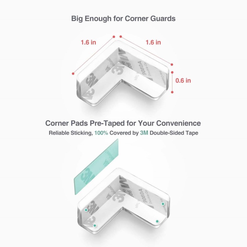  Baby Proofing Edge Protector Clear 0.6in Silicone