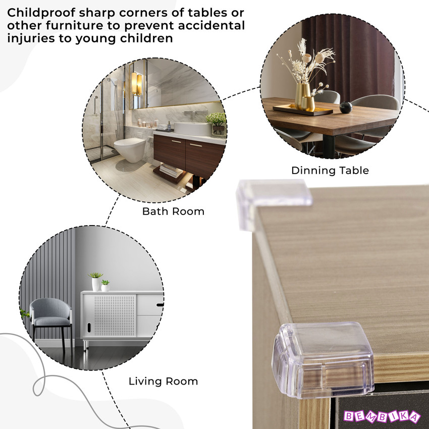 Bembika Baby Safety Corner Protector Baby Proofing Edge Corner Guard 4 Pcs L Square Buy Edge Corner Guards online in India Baby Care Store at Flipkart