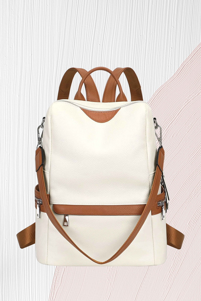 ALTOSY Medium 25 L Backpack Purse For Women Leather with Yellow