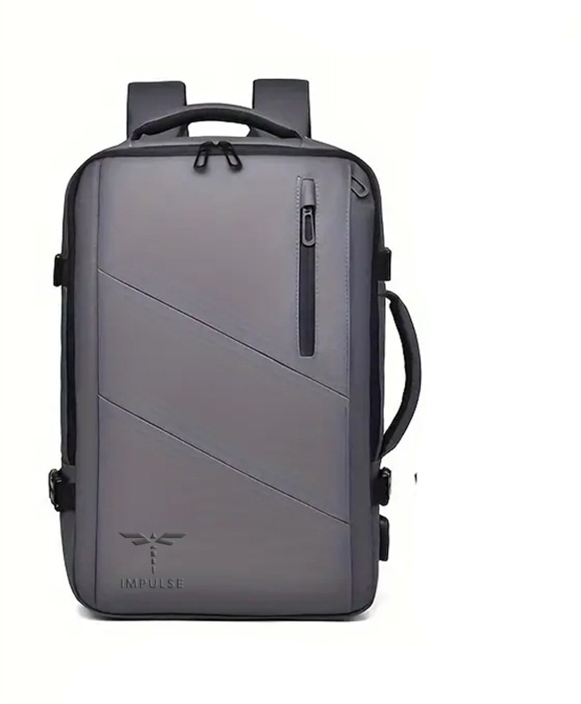 IMPULSE USB charging port business Office college Unisex Travel bag for men women 40 L Laptop Backpack Grey Price in India Flipkart