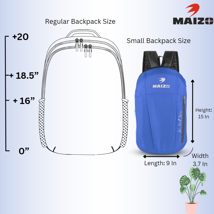 10 litre backpack outlet dimensions