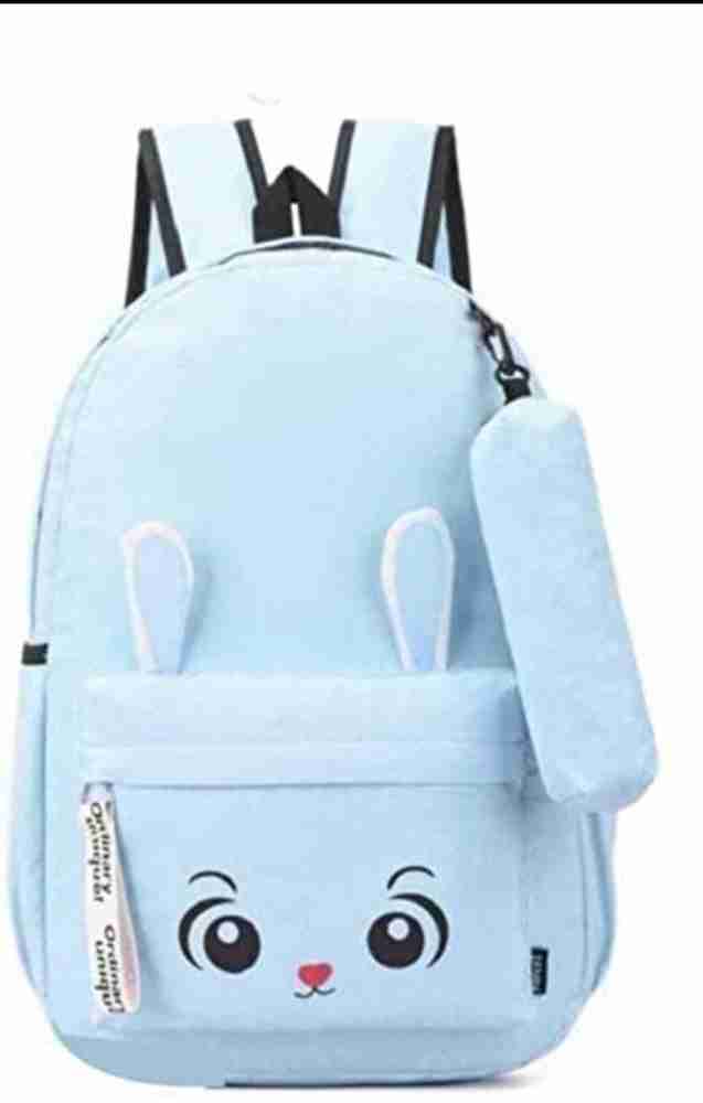 Hencebries Medium25 L PU Leather College Backpack For Women girls Sky blue 25 L Backpack Sky blue Price in India Flipkart