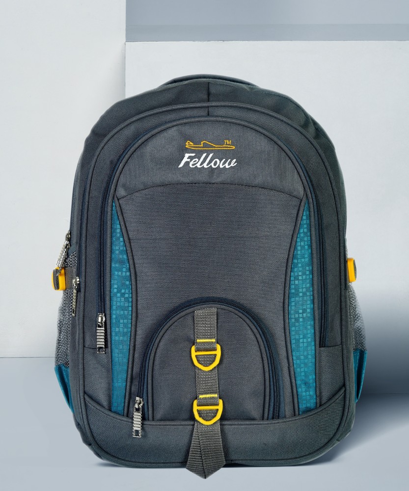 fellow Large 45L Unisex Laptop Backpack School Bag College Bag Backpack Grey Blue 45 L Backpack grey Price in India Flipkart