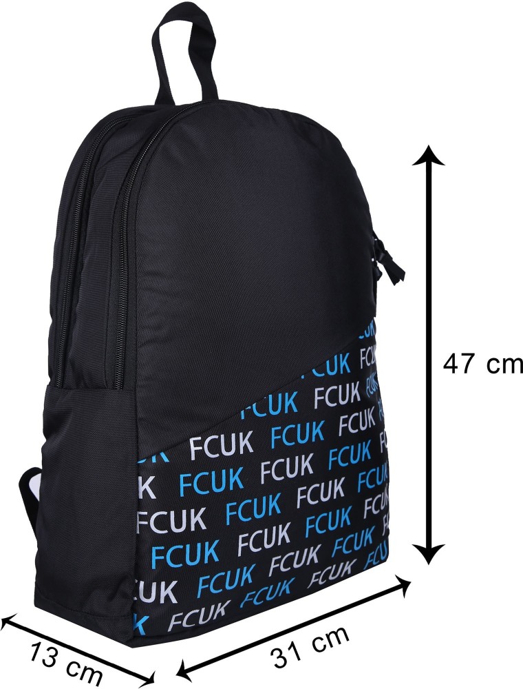 French Connection FCUK SPLIT BACKPACK 20 L Laptop Backpack BLACK BLUE Price in India Flipkart