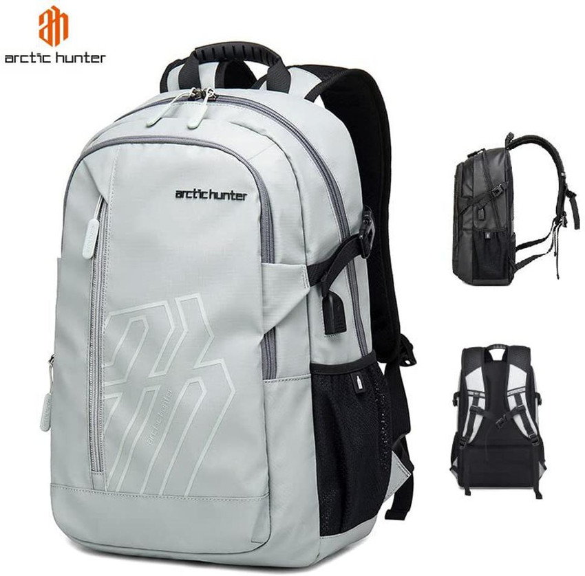 Red Lemon Arctic Hunter 15.6 inch laptop bag with Usb Charging Port for Men Grey 25 L Laptop Backpack Grey Price in India Flipkart