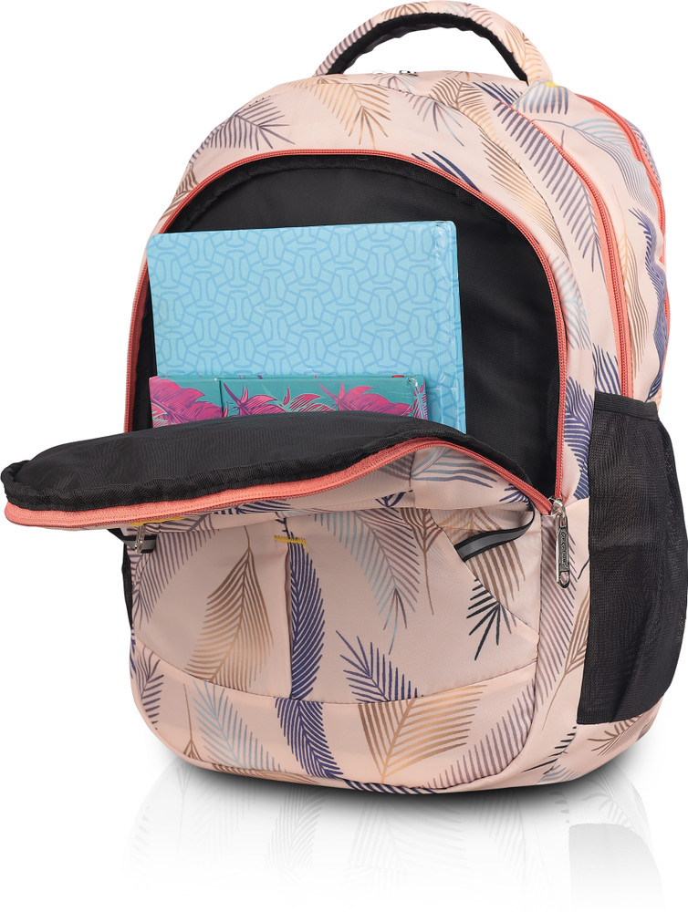 Nice Line 19 Inch School Bag for Girls Water Resistant 3 Compartment College Women 27 L Backpack Beige Price in India Flipkart