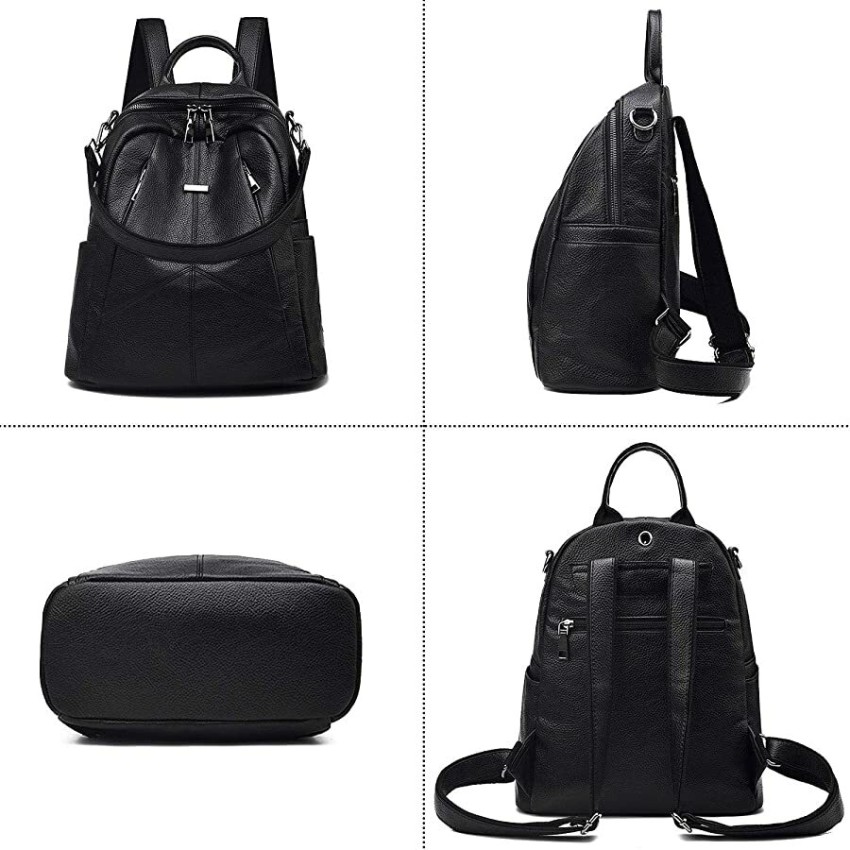 Genuine Leather Black Color ''25'' Liter Laptop Backpack - Ambur Online  Leathers