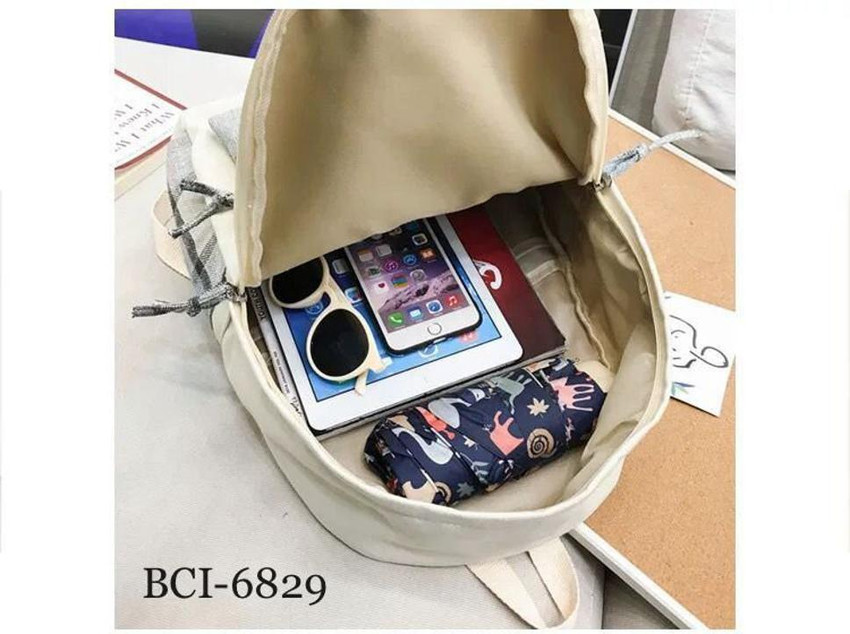 BCInd Backpack For Girls Ladies Fashion Casual Simple Canvas