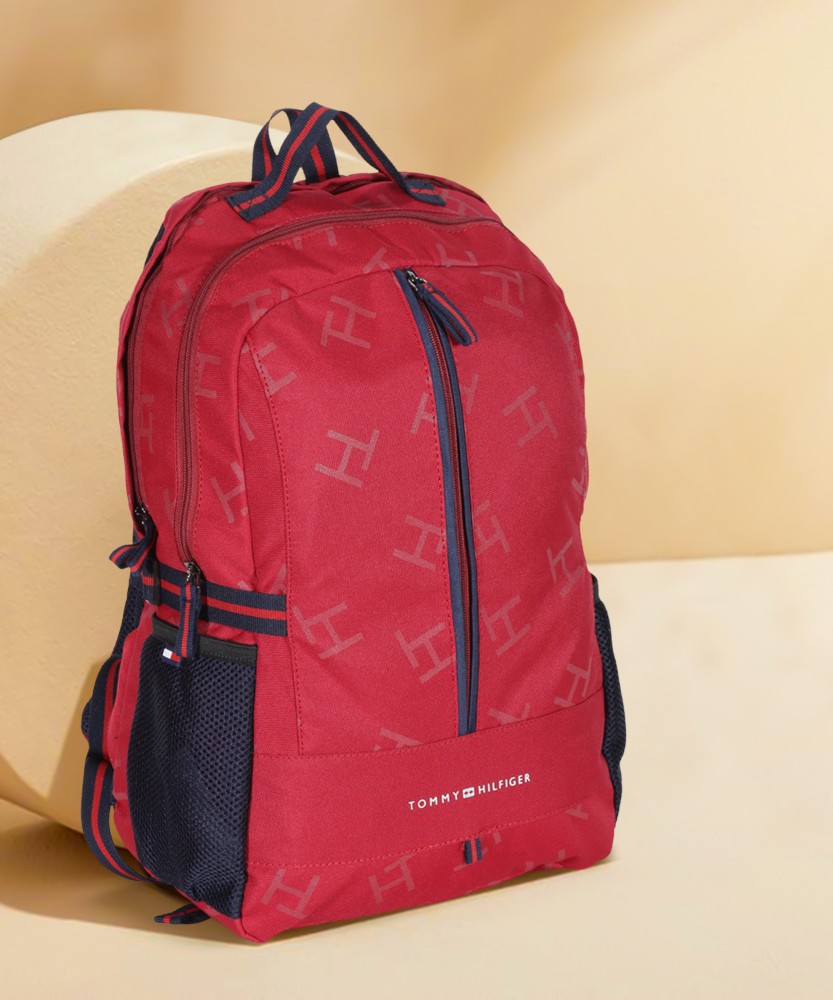 TOMMY HILFIGER Biker Club Alaska 23.6 L Medium Laptop Backpack Red Price in India Flipkart