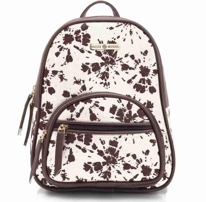 Sacci Mucci Fabric Backpack Purse Bags for Women and Girls 10 L Backpack Brown Shibori Style Price in India Flipkart