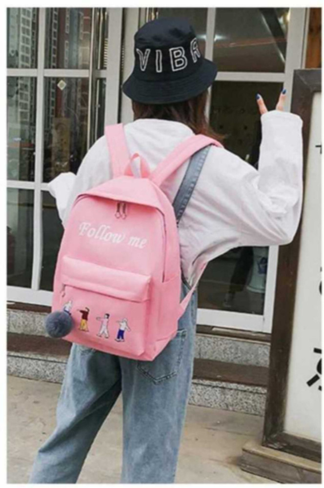 Chandan FOLLOW ME BACKPACK FOR COLLAGE GIRLS 15 L Backpack Pink Price in India Flipkart