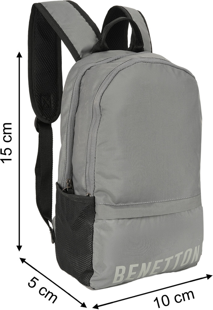 United Colors of Benetton Reseda 12.5 L Backpack Grey Price in India Flipkart