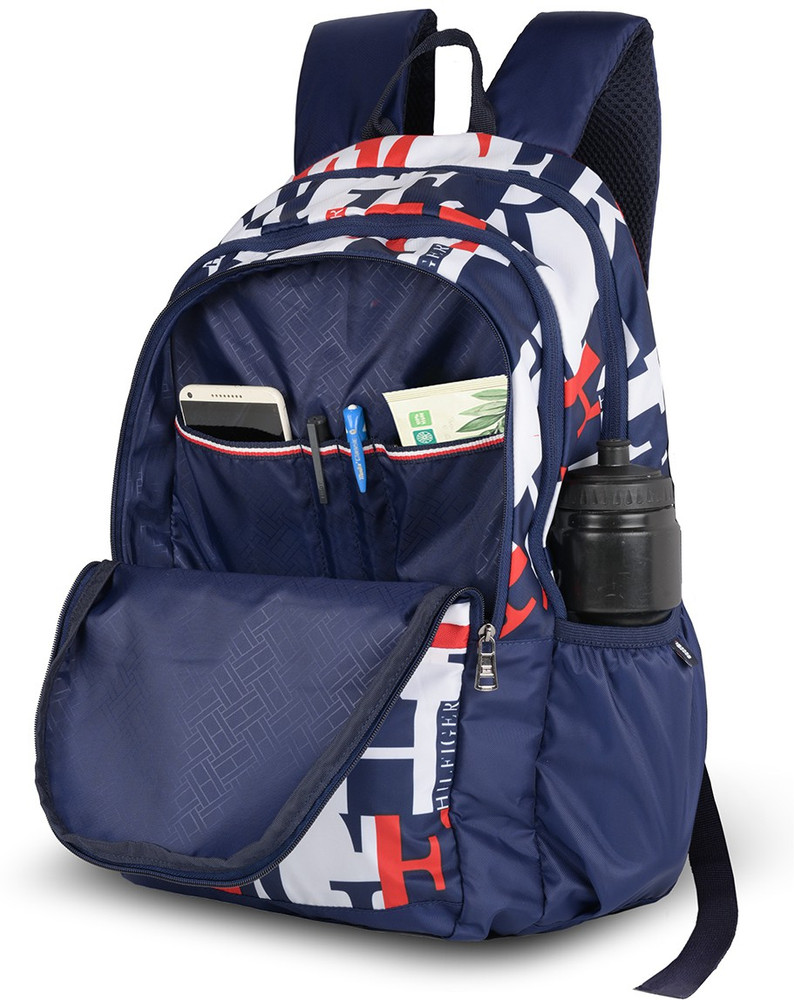 Tommy hilfiger backpack navy deals blue and red
