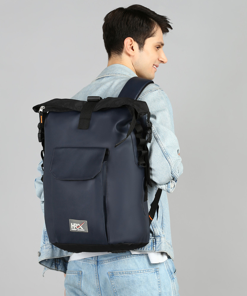 HRX by Hrithik Roshan Everyday Utility Rolltop Bag for Office School College BusinessA 30L 30 L Backpack NAVY BLUE Price in India Flipkart