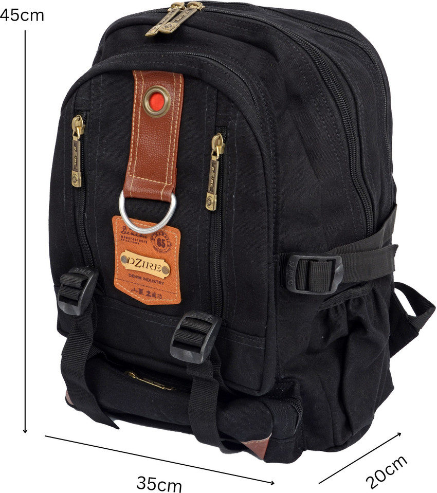 DZIRE Casual Denim Jeans School Bag For Men Women Cargo 36L Laptop bag. 36 L Backpack Black Price in India Flipkart