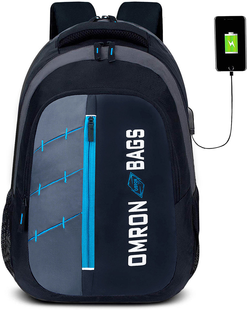 OMRON BAGS Laptop backpack with USB Port Water Proof college
