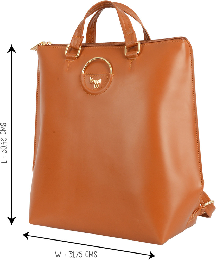 Baggit L TANY ORA 5 SH TAN 13 L Backpack Tan Price in India