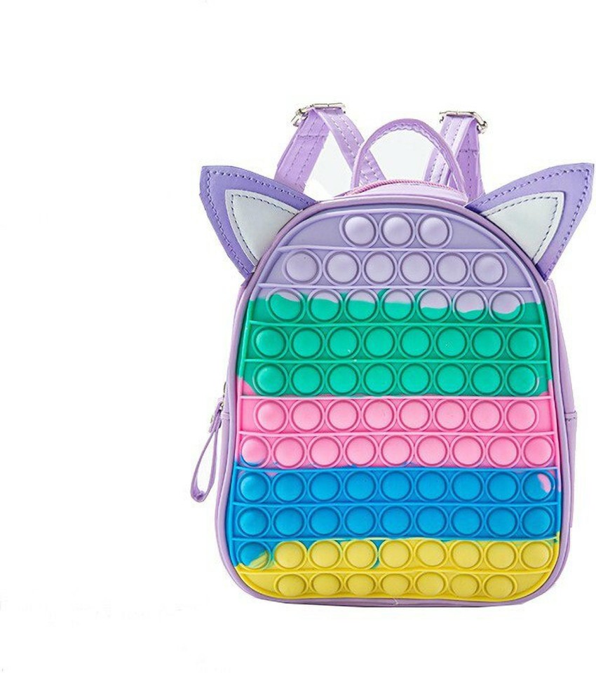 JUBLYN Fidget toy Pop It Silicone Backpack Stress Reliever Pop it School bag  1 L Backpack Multicolor  Price in India  Flipkartcom
