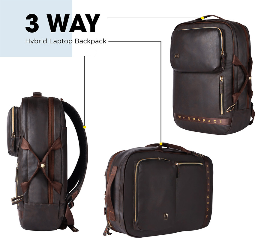 Hybrid briefcase backpack leather hotsell