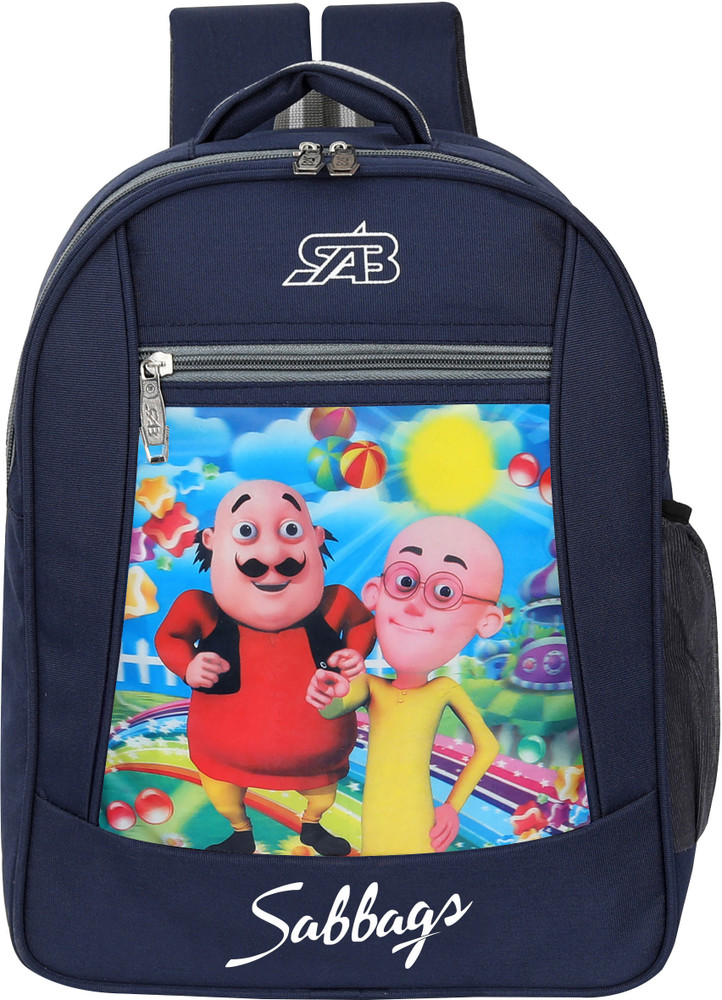 SAB Bags School Bag for Kids Motu Ptlu 3D Character LKG To 2nd