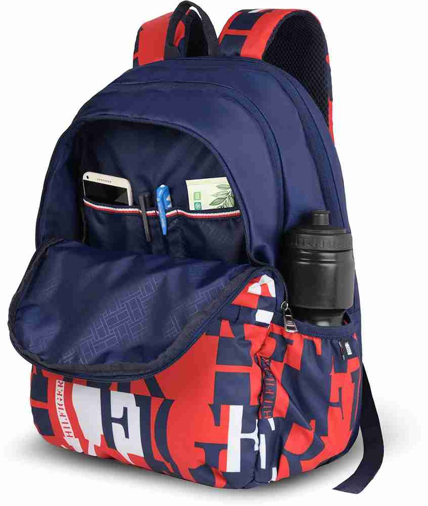 TOMMY HILFIGER Elegant 29 L Laptop Backpack Navy Red Blue Price in India Flipkart