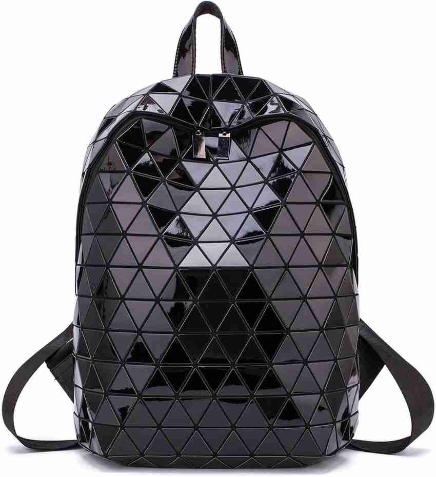 BATCAT Luxury Shine Black Geometric backpack For Men and Women 20 L Laptop Backpack Black Price in India Flipkart