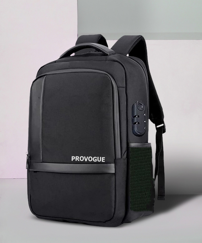 PROVOGUE Anti Theft backpack with combination lock for Men and Women 32 L Laptop Backpack Black Price in India Flipkart