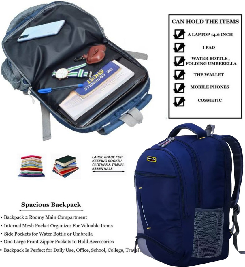 Laptop bag with space for clothes top