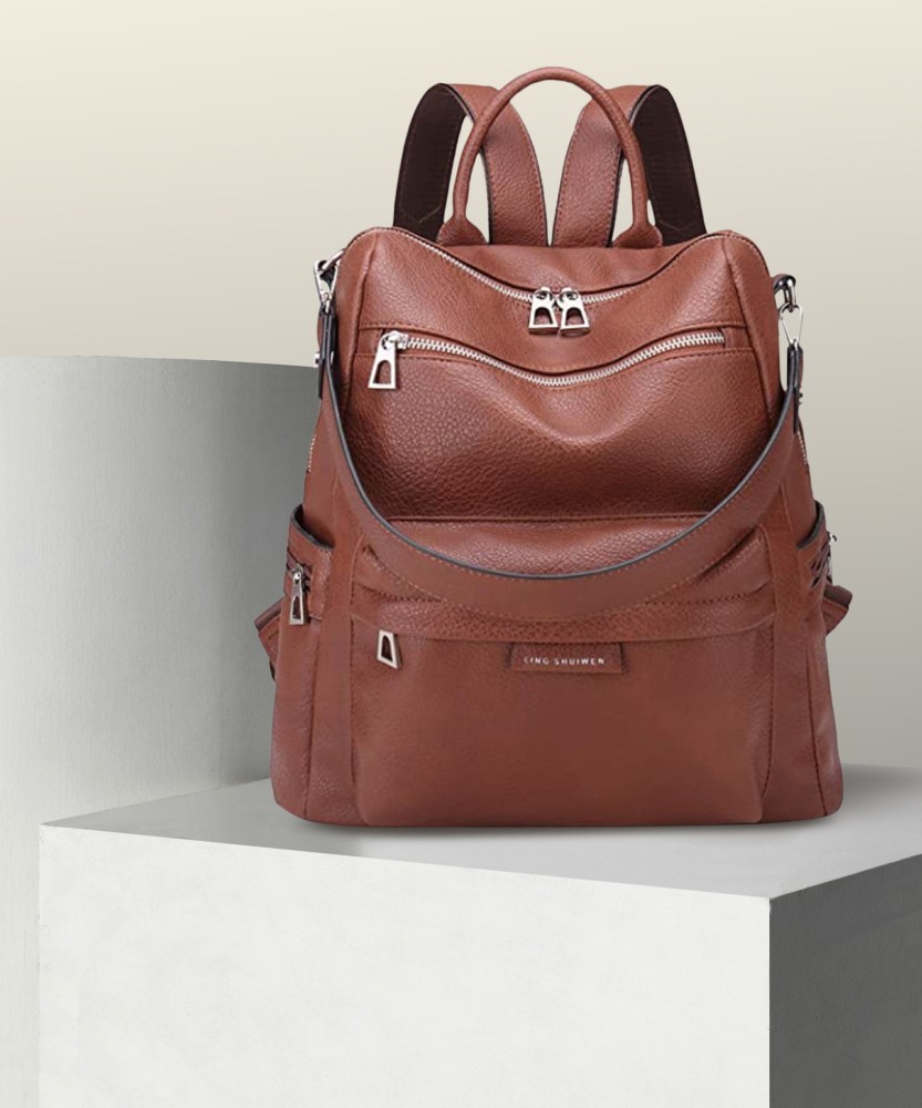 Convertible Leather Bag Backpack