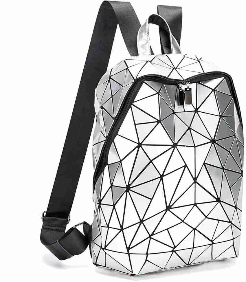 Holographic Geometric Color Changing Large Backpack – Neon Culture