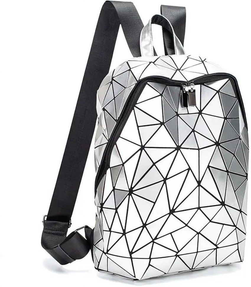 BATCAT Luminous Geometric Holographic Reflective Backpack Color Changing Bag  25 L Backpack - Price History