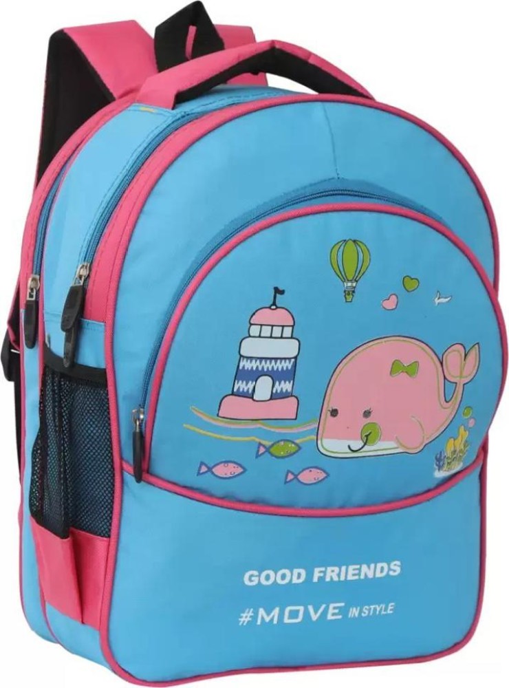 SPORT COLLECTION Fish Move in Style Backpack Best for Girls and Boys 3D Age  Group 3-6 Years 22 L Backpack Light Blue - Price in India