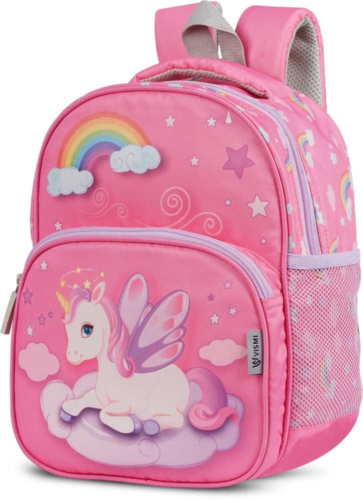 VISMIINTREND Cute Unicorn School Bag Backpack for Kids Boys and Girls Rakhi Gifts for Kids 15 L Backpack Pink Price in India Flipkart