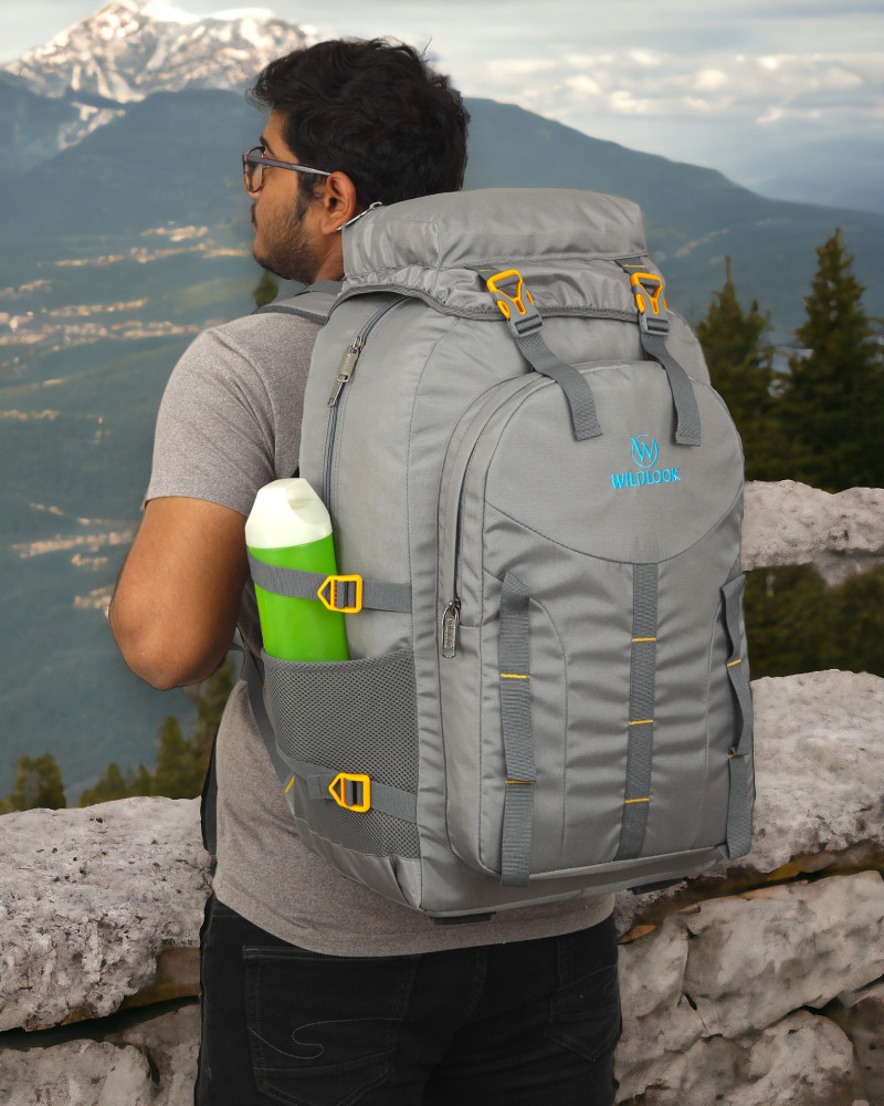 Wild Look TRAVEL BACKPACK FOR OUTDOOR SPORT HIKING TREKKING BAG CAMPING Rucksack 65 L Laptop Backpack GREY Price in India Flipkart