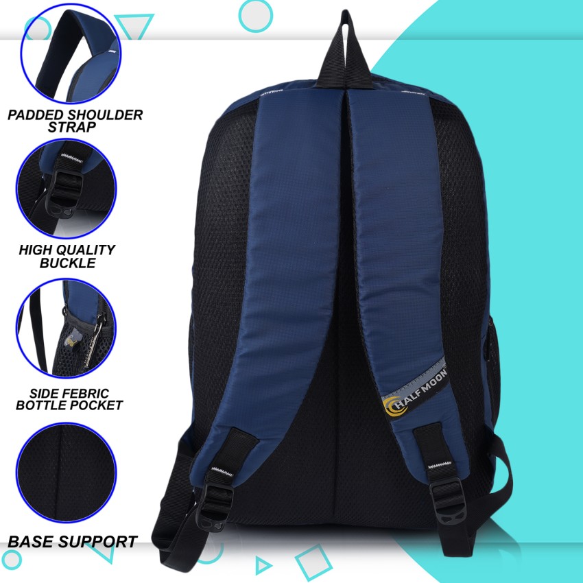 Half Moon Waterproof Laptop Backpack Bag with Rain Cover 35 L Laptop  Backpack Navy - Price in India
