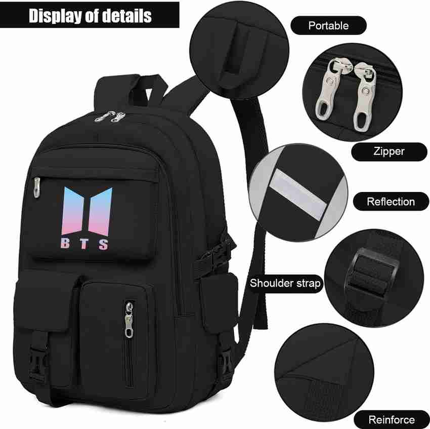 PATPAT BTS Bags for Girls School Bags Kpop BTS Bangtan Theme