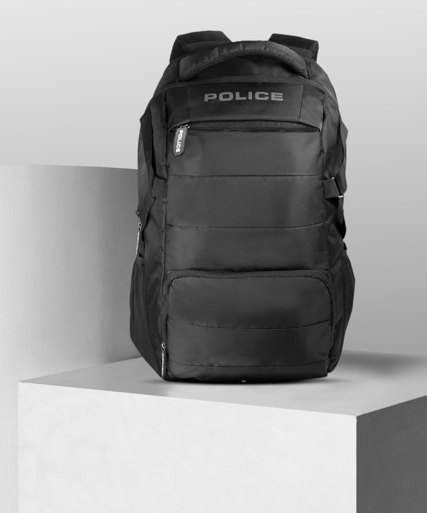 POLICE Large Laptop Backpack Bags Black Backpack Unisex Office College School Bags 30 L Laptop Backpack Black Price in India Flipkart