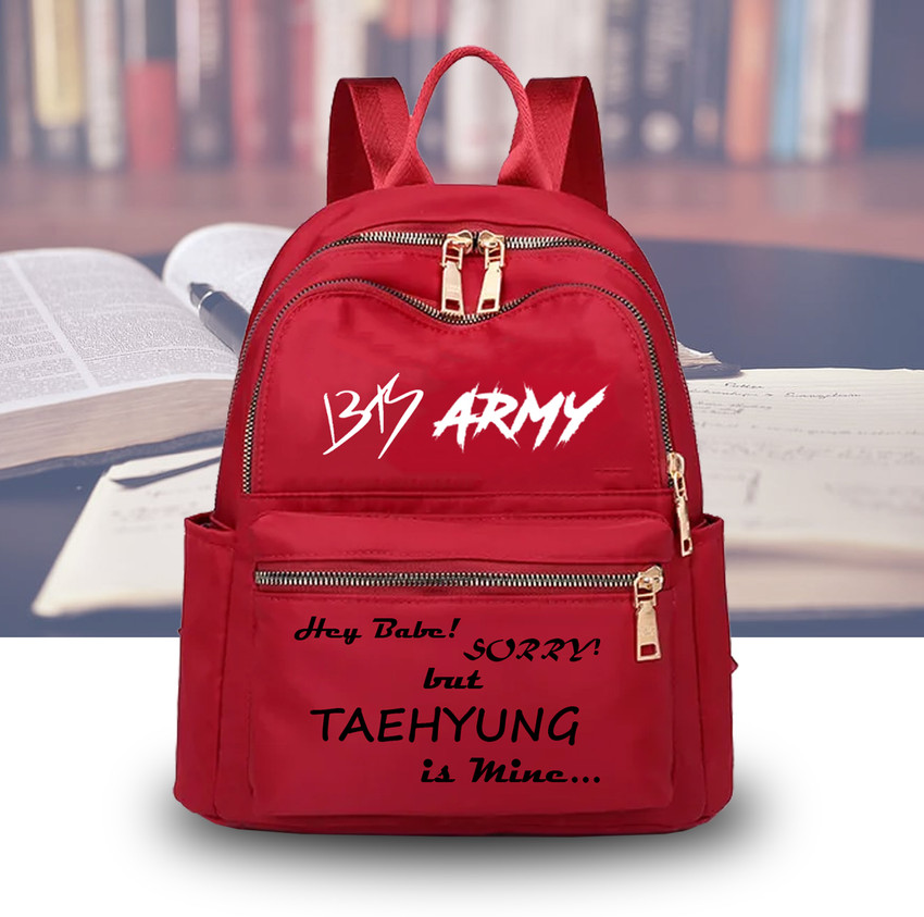 Ambika Collection Lightweight TAEHYUNG IS MINE Printed Girls School Bag For Student 10 L Backpack RED Price in India Flipkart