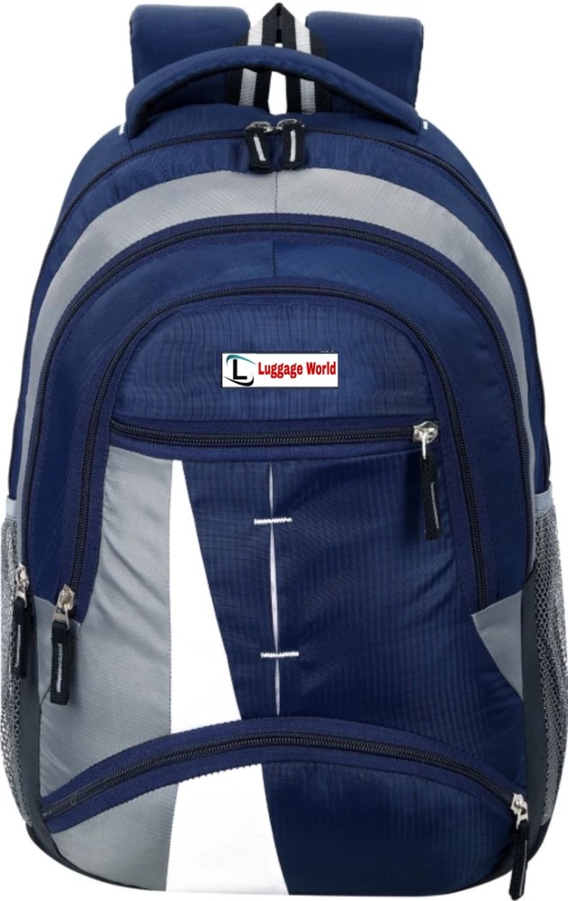 LUGGAGE WORLD 4th to 10th Class bags Waterproof School Bag Boys Girls Kids stylish College 30 L Backpack NAVY BLUE Price in India Flipkart