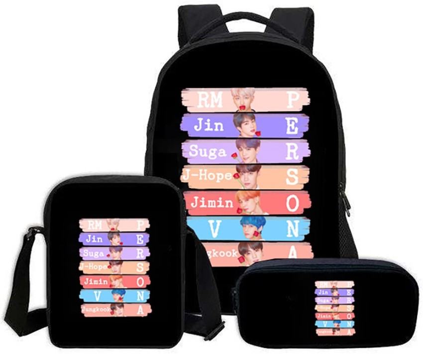 Buy GOTH Perhk Kpop BTS Backpack, Bangtan Boys School Backpack College Bag  + 8 PCS BTS Pens + 1 Sheet of BTS Sticker, Nice Gift for BTS Kids(BTS JUNG  KOOK) Online at desertcartINDIA