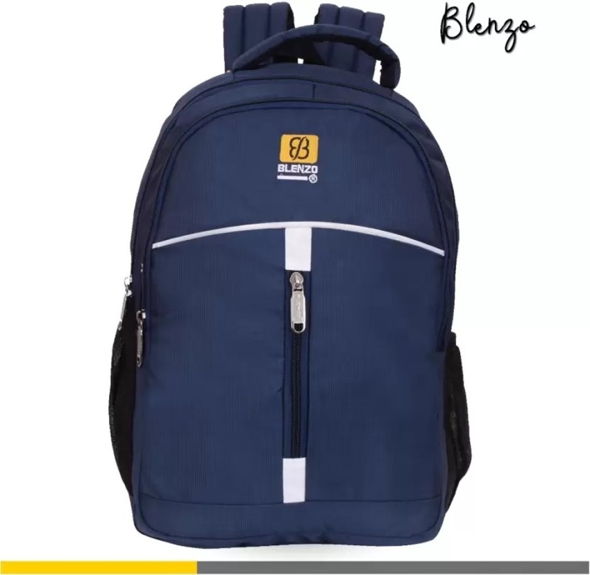 Blenzo Bags New Model Polyester Waterproof College Backpack School Bag Laptop Backpack 30 L Backpack Navy Blue Price in India Flipkart