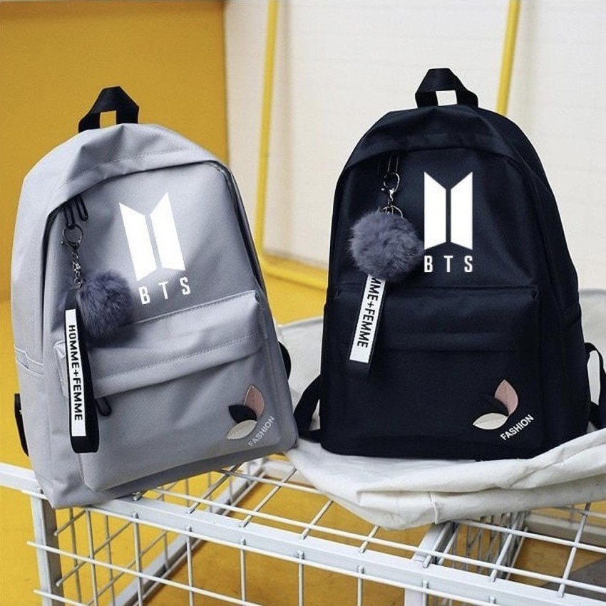 BTS Backpack, BTS Bags For Teenager (14) (Black) - BPsycho