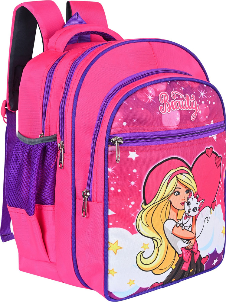 Flipkart Lappee Elegant 14 inch Pink School Bag For Small Girls Nursery Kg 1st Class Backpack. Waterproof School Bag School Bag